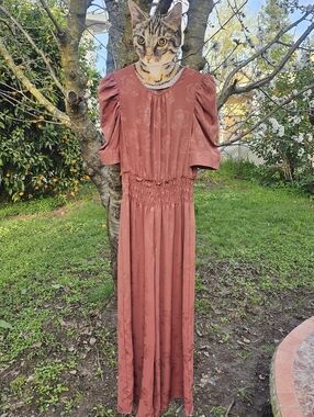 Current Air Anthropologie Dusty Rose Jacquard Jumpsuit *